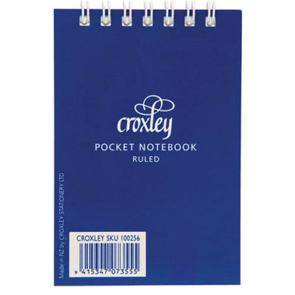 Croxley Notebook Pocket Top Opening Blue