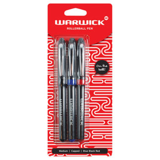 Warwick Pen Rollerball - Medium Blue Black Red (3)