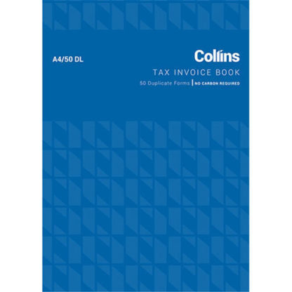 Collins Tax Invoice A4/50DL - No Carbon