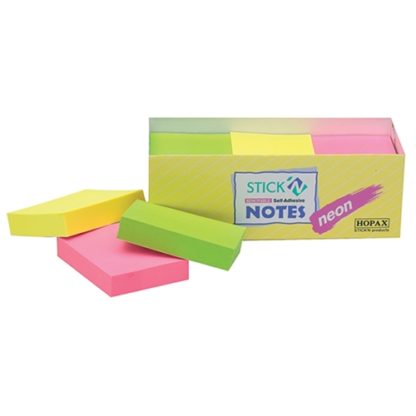 Stick'N Note 38X50mm 100 Sheet Neon Assorted Pack 12