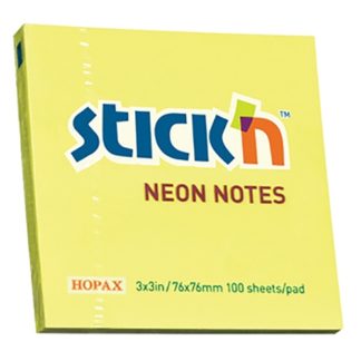 Stick'N Note 76X50mm 100 Sheet Neon Lemon