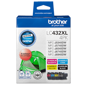 Brother Ink LC432 XL Value 4Pack