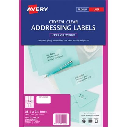 Avery Label L7551-25 Clear