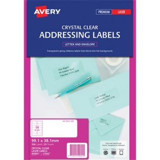 Avery Label L7563-25 Clear