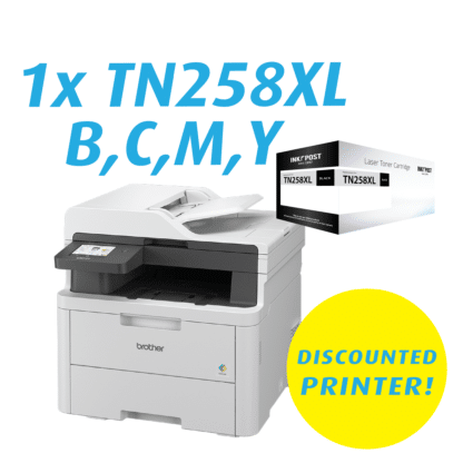 Purchase 1x Set InkPost for Brother TN258XL & get Brother DCP-L3560CDW Colour Laser Printer for $100