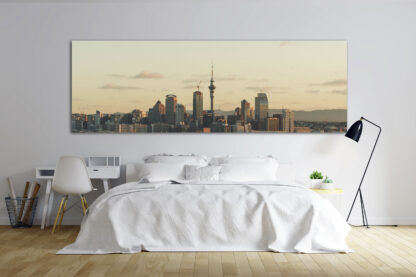 Auckland Skyline Framed Canvas Art 60"x20"