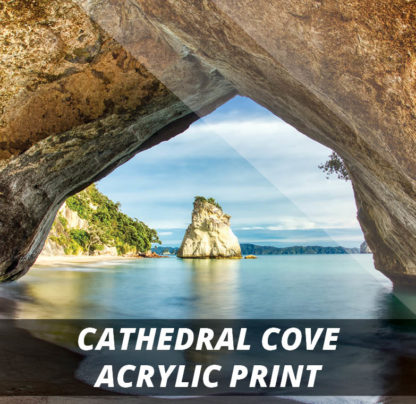 Cathedral Cove NZ Fine Art Acrylic Print 20x20