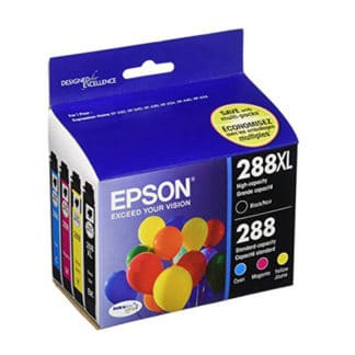 Epson Ink 288 Clrs & XL Blk 4pk