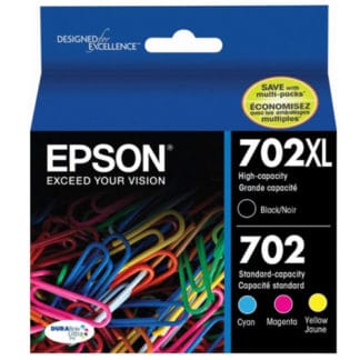 Epson Ink 702 Clrs & XL Blk 4pk