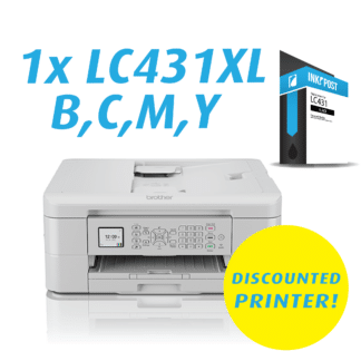 Buy 1xSet InkPost LC431XL's & get Brother MFC-J1010DW Printer for $29