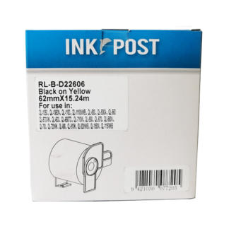 InkPost for Brother DK22205 60mm x 30.48m Black on White