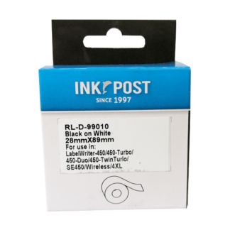 InkPost for Dymo 99012 36mm x 89mm Black on White