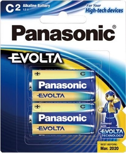 Panasonic Evolta Size C Batteries 2pk