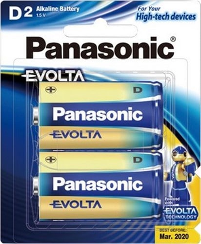 Panasonic Evolta Size D Batteries 2pk