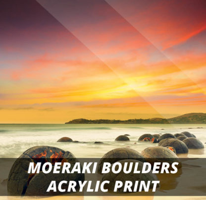 Moeraki Boulders NZ Fine Art Acrylic Print 20x20
