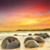 Moeraki Boulders NZ Fine Art Acrylic Print 20x20 - Image 2
