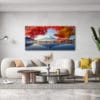 Mt Fuji Autumn Framed Canvas Art 40"X21" - Image 2