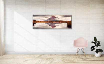 Mt Taranaki Framed Canvas Art 32"x11"