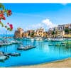 Castellammare del Golfo Framed Canvas Art 56"x21"