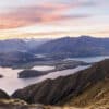 Sunset From Roys Peak Wanaka Framed Canvas Art 60"x20" - Image 2