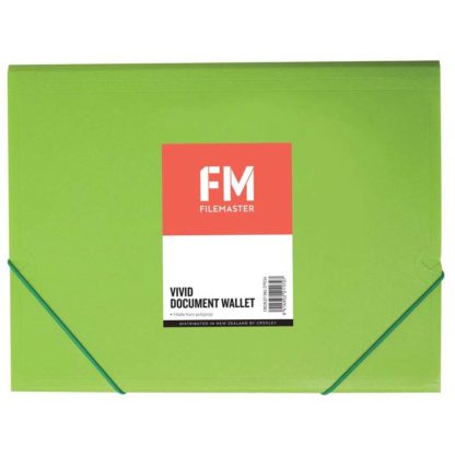 FM Document Wallet Vivid Lime Green A4
