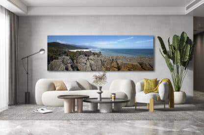Punakaiki Pancake Rocks Framed Canvas Art 60"x20"