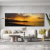 Raglan Sunset Framed Canvas Art 60"x20"