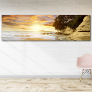 Rangitoto Island Framed Canvas Art 60"X17"