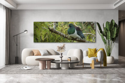 Wood Pigeon Framed Canvas Art 60"x20"